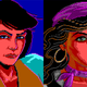 An early concept for Governor Elaine Marley vs her final design.
